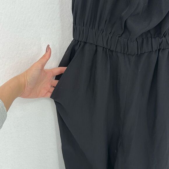 Everlane Black Elastic Sleeveless Cropped Romper The Party of One Jumpsuit XS - Picture 3 of 9